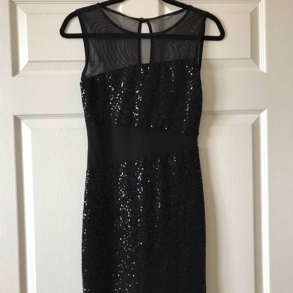 New Year’s Sequin Black Dress - Size 5